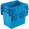 Global Industrial Distribution Container With Hinged Lid, 21-7/8x15-1/4x17-1/4, Blue 257811BL